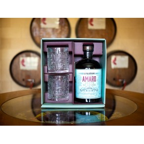 Dente di Leone Amaro La Valtodaine - confezione con 2 Bicchieri